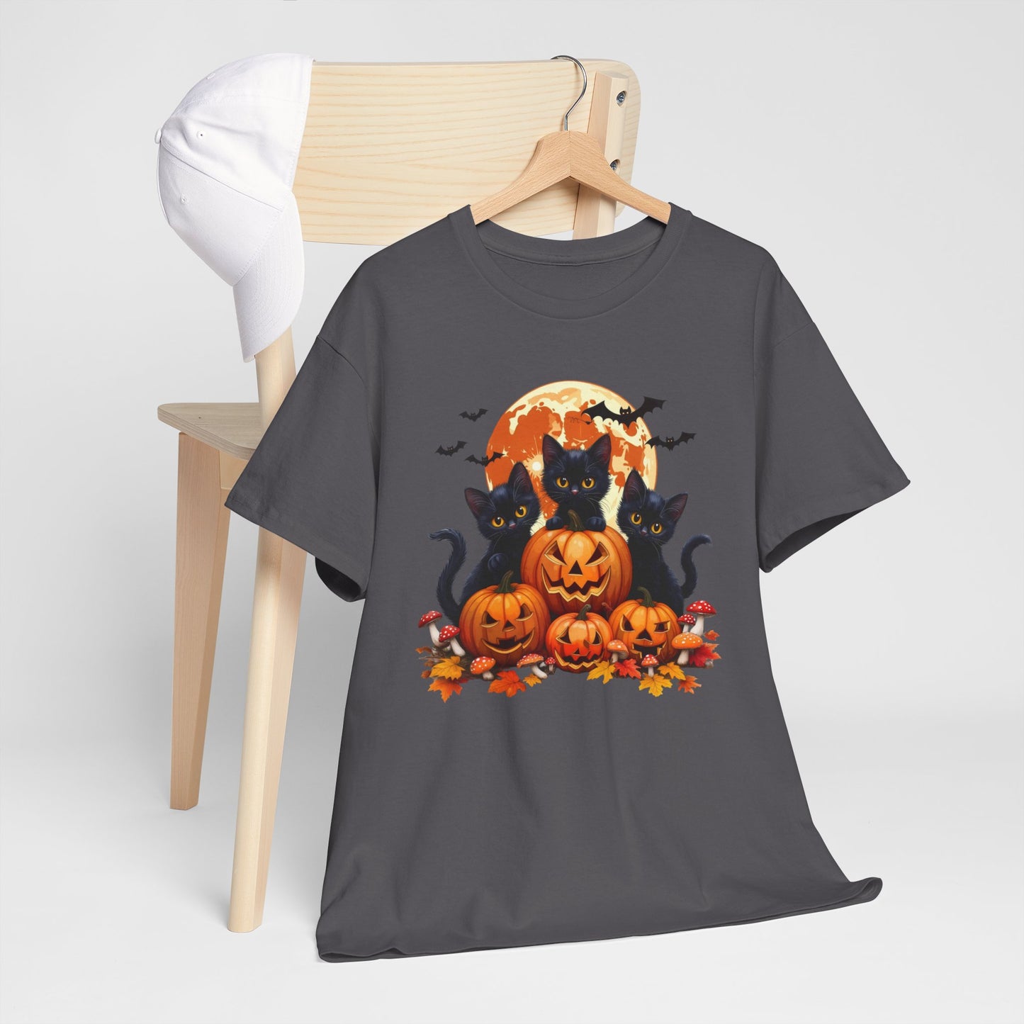Halloween Cat Pumpkin Graphic Tee