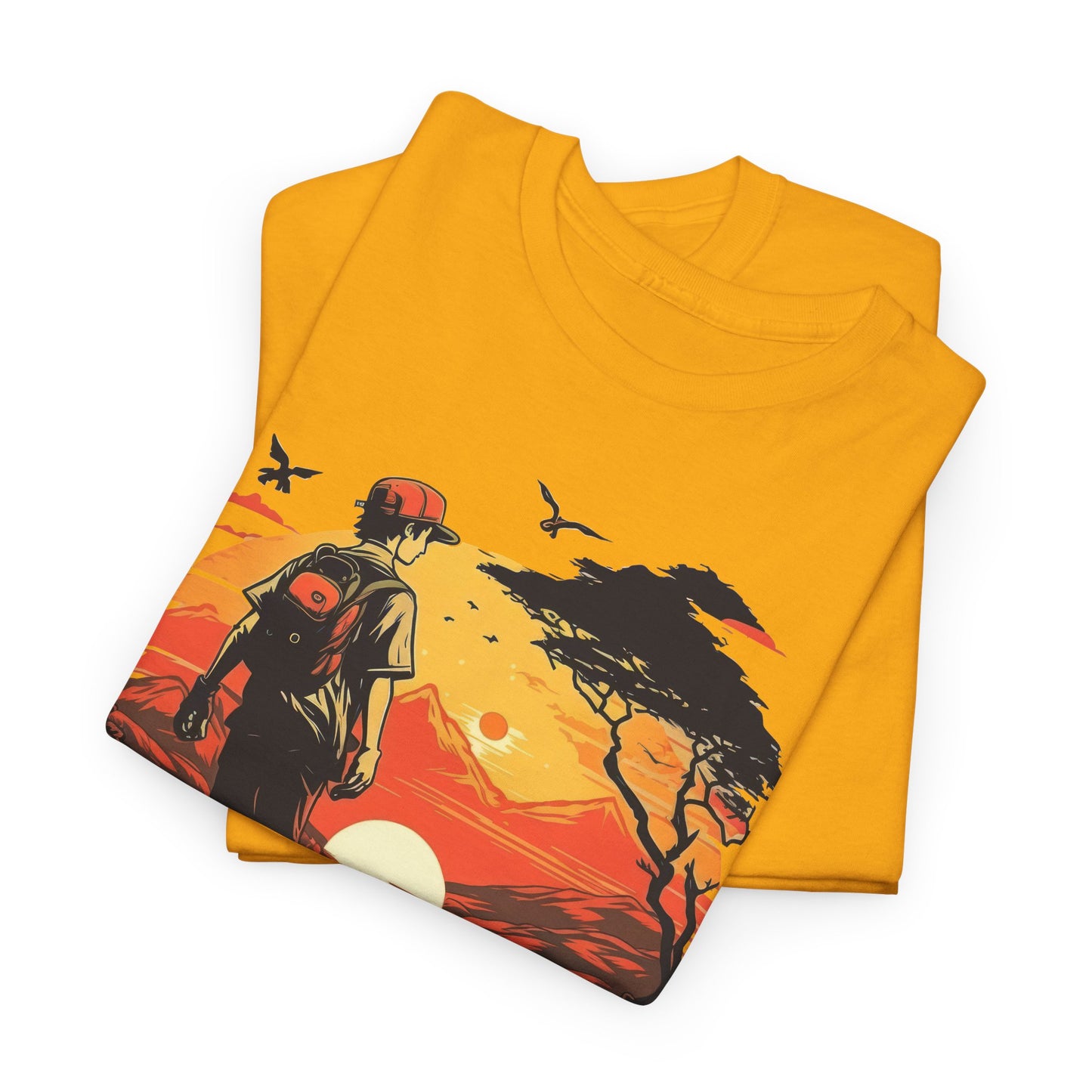 Sunset Hike Walk Unisex Heavy Cotton Tee