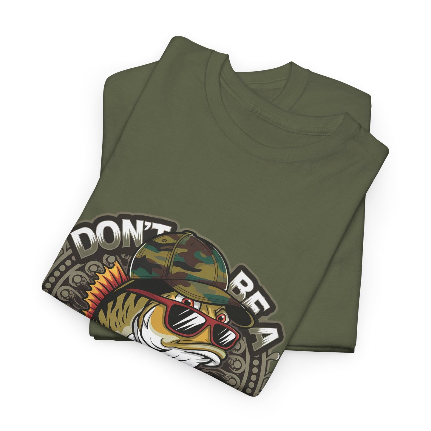 Don't Be a Basshole Unisex Heavy Cotton Tee, Funny Fishing Shirt, Gift for Anglers, Casual Wear, Father's Day Gift