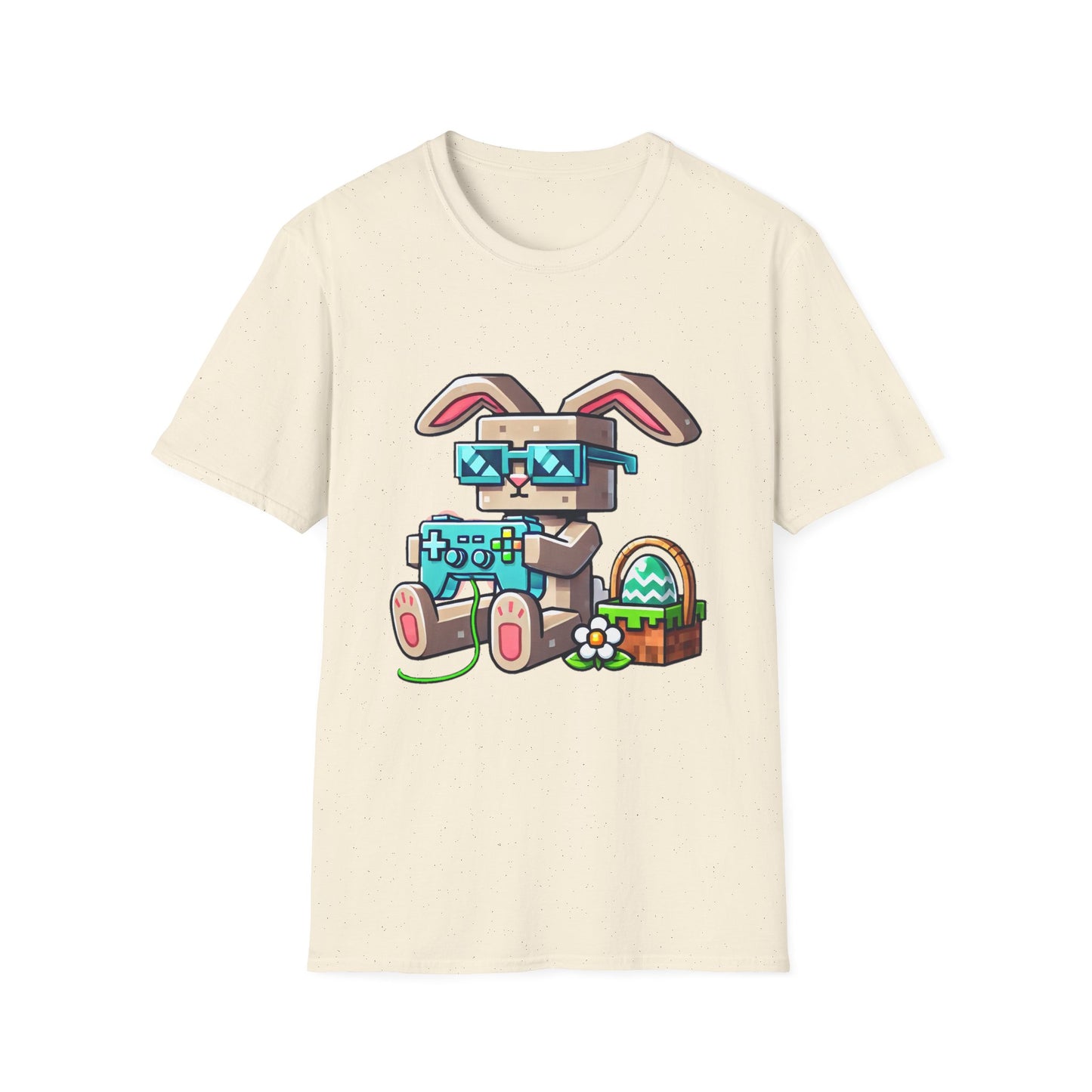 Cool MineCraft Gamer Bunny Unisex T-Shirt - Perfect for Easter and Video Game Lovers