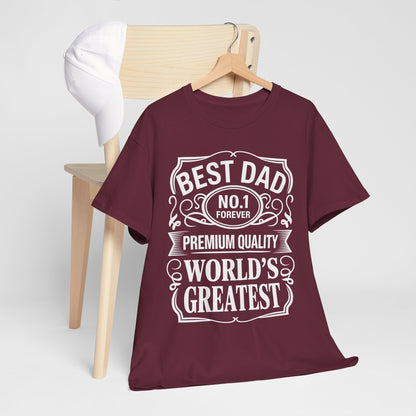 World's Greatest Best Dad T‑Shirt — No.1 Forever Father's Day Tee