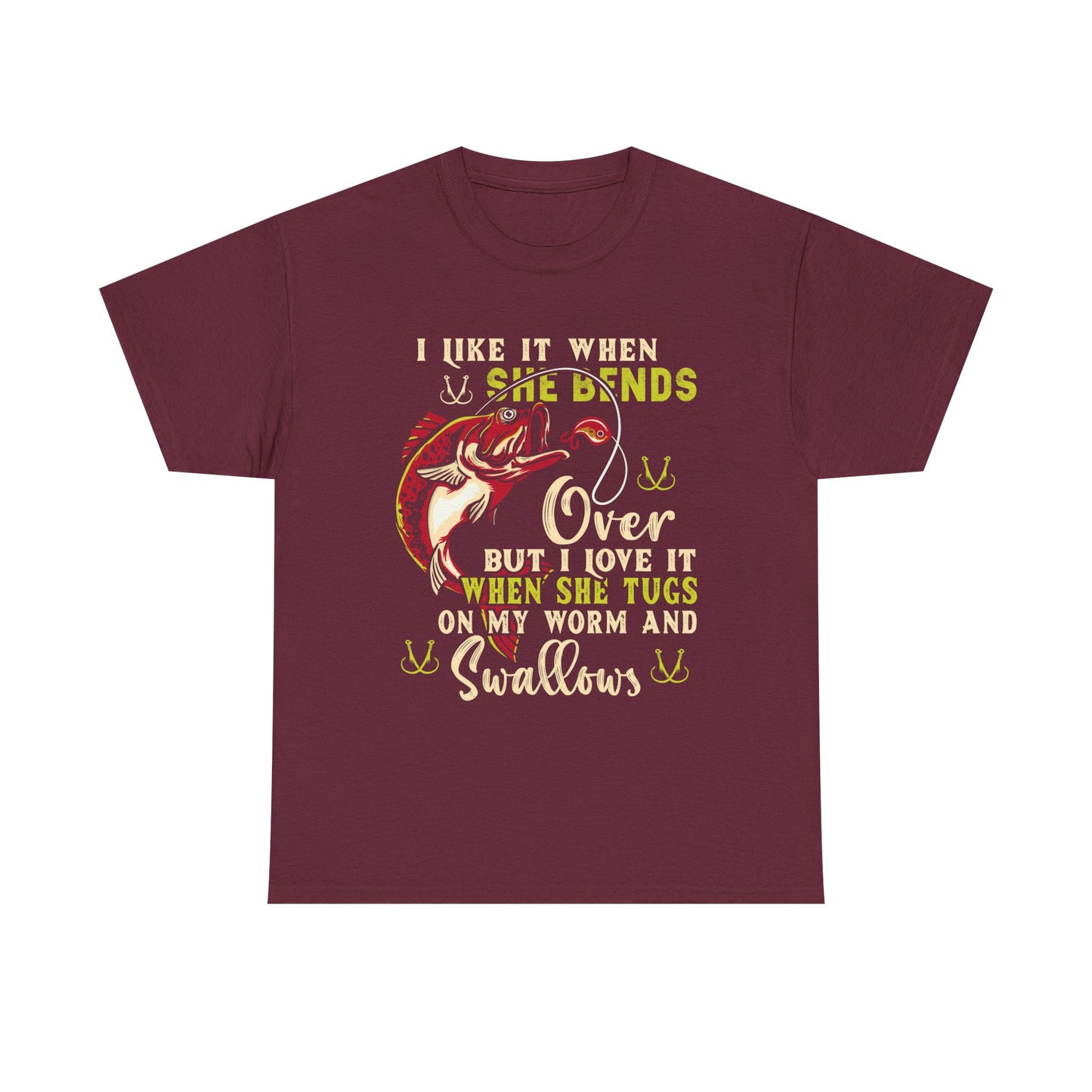 I Like When She Bends Unisex Heavy Cotton Tee