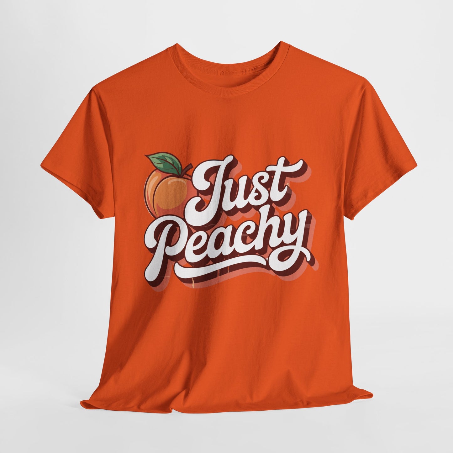 Just Peachy Vibes Unisex Cotton Tee - Perfect for Summer Days, Casual Wear, Gift for Friends, Relaxed Fit, Fun Graphic Tee