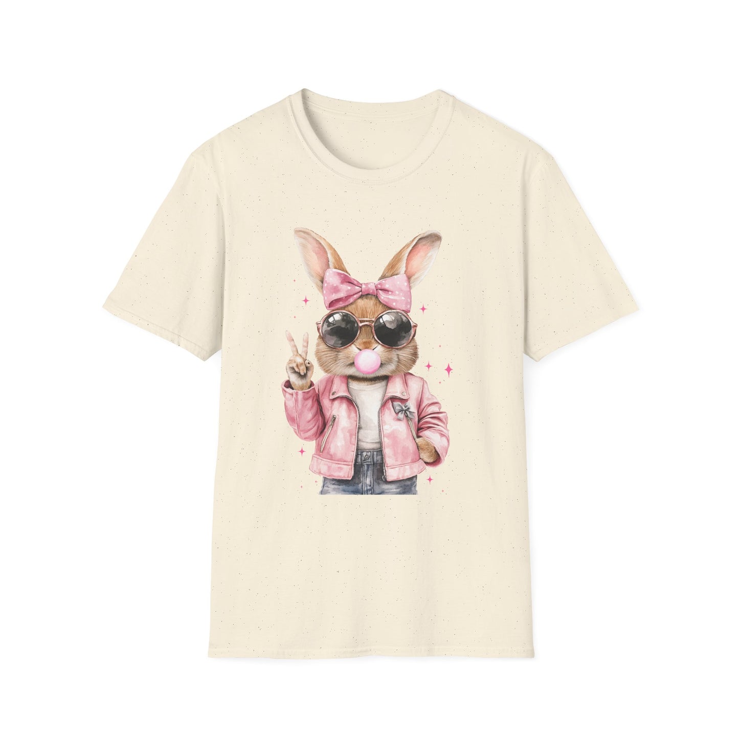Cool Bunny Unisex Softstyle T-Shirt – Fun Graphic Tee for Kids & Adults