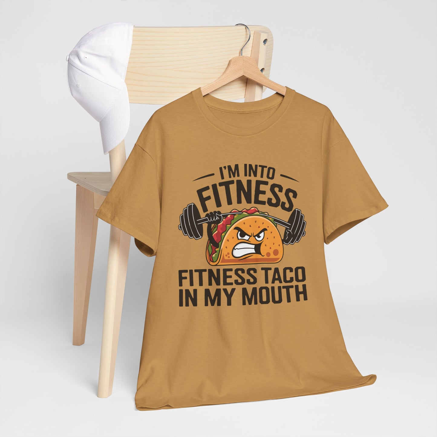 I'm Into Fitness Taco In My Mouth Unisex Heavy Cotton Tee - Perfect for Gym Lovers