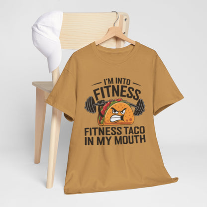 I'm Into Fitness Taco In My Mouth Unisex Heavy Cotton Tee - Perfect for Gym Lovers