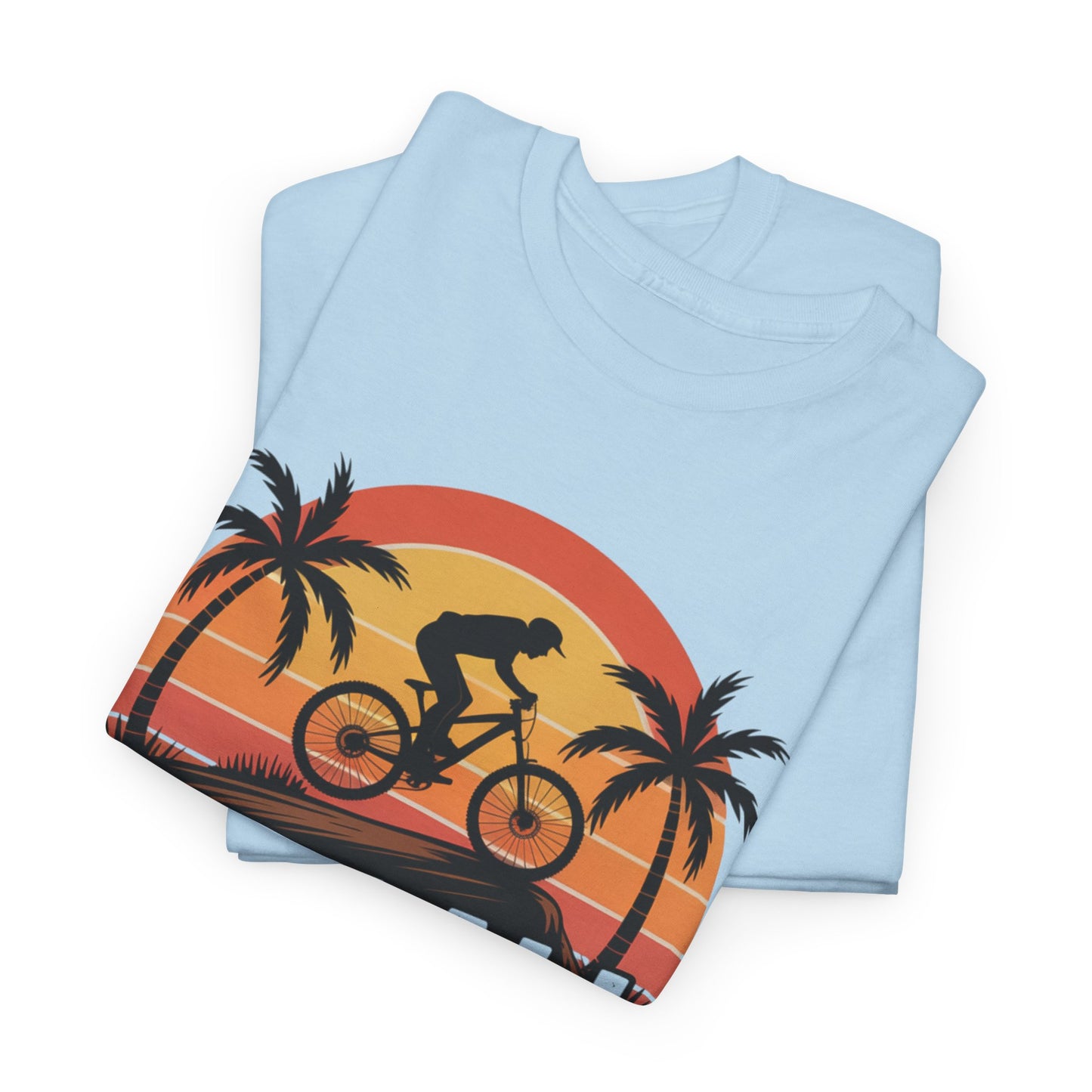 Ride All Summer T-Shirt — Retro Sunset Bike Tee for Cyclists
