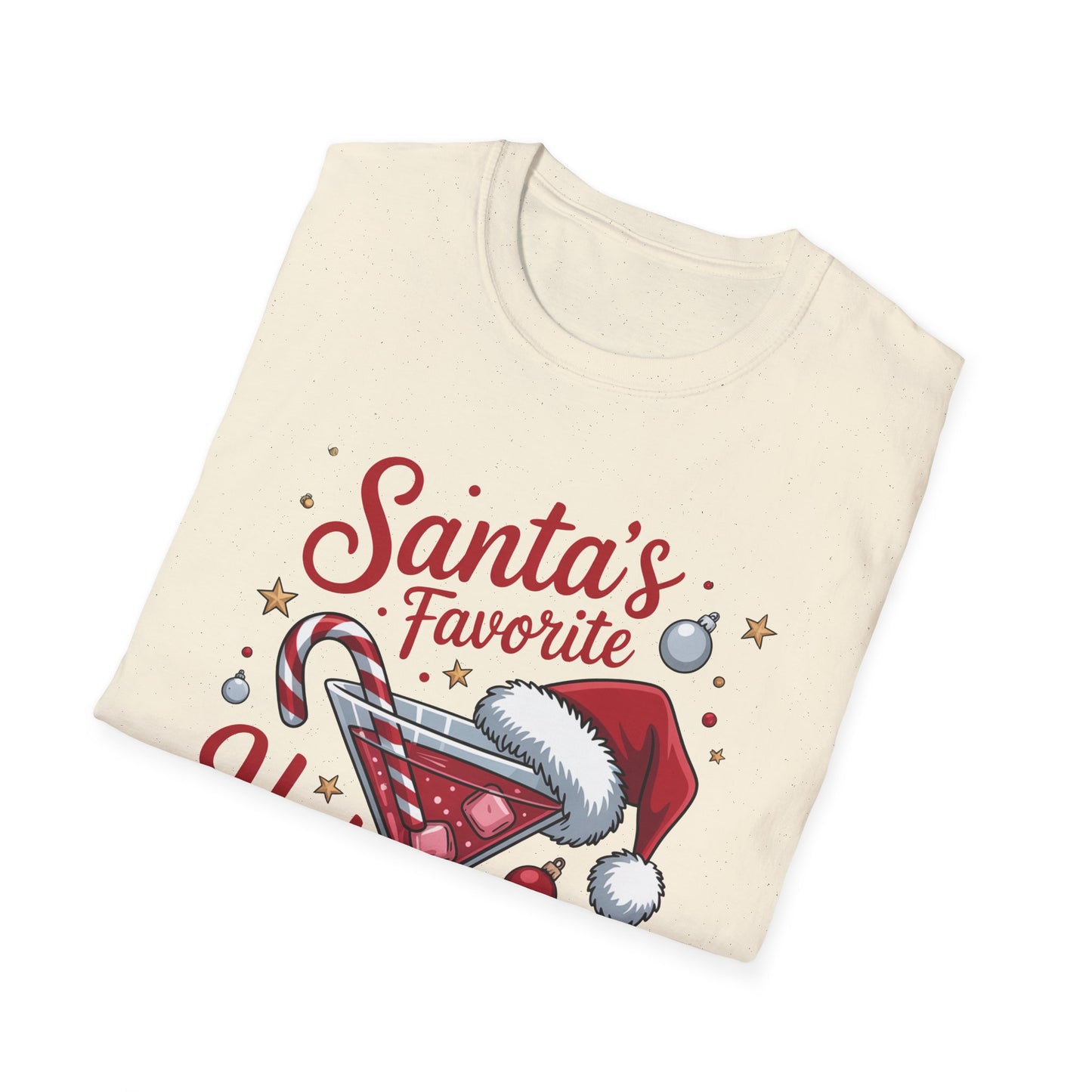 Santa's Favorite Hot Mess T-Shirt – Funny Christmas Cocktail Tee