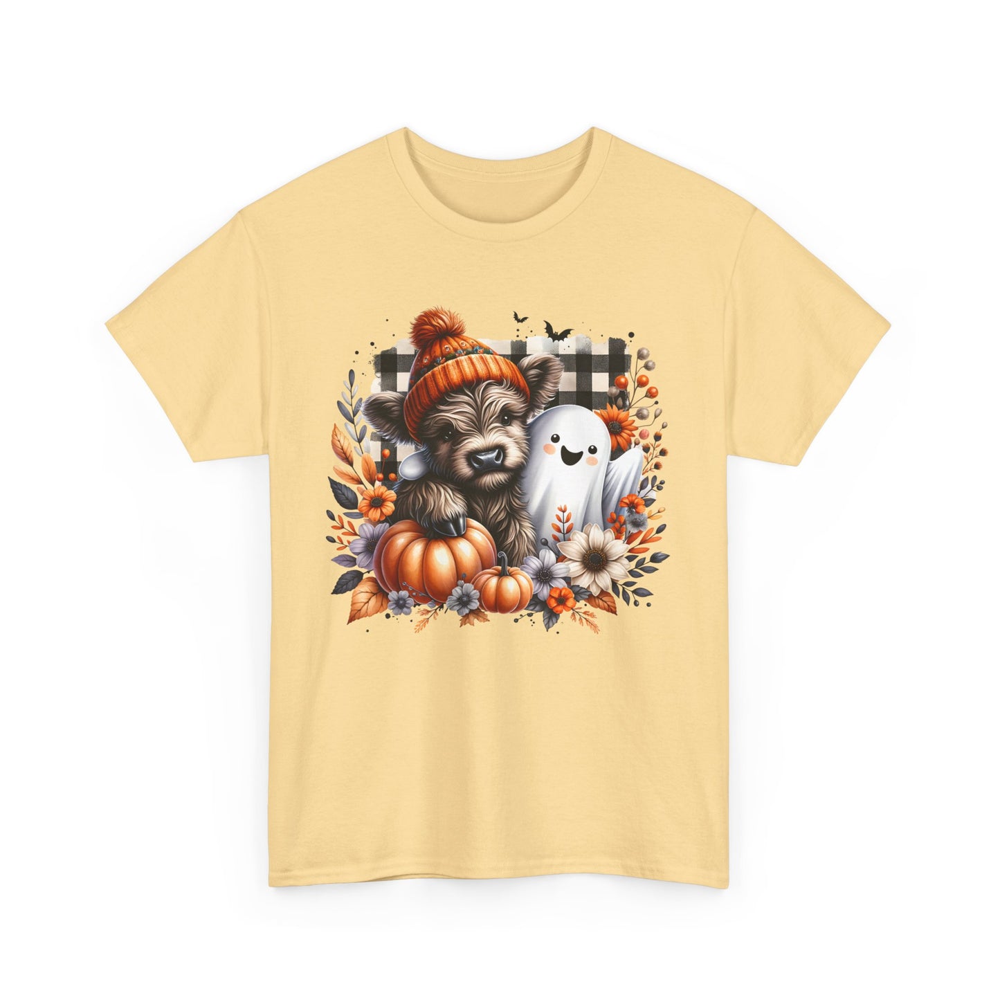 Fall Baby Cow Halloween Unisex Heavy Cotton Tee