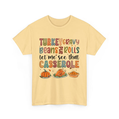 Turkey Gravy Casserole Unisex Heavy Cotton Tee
