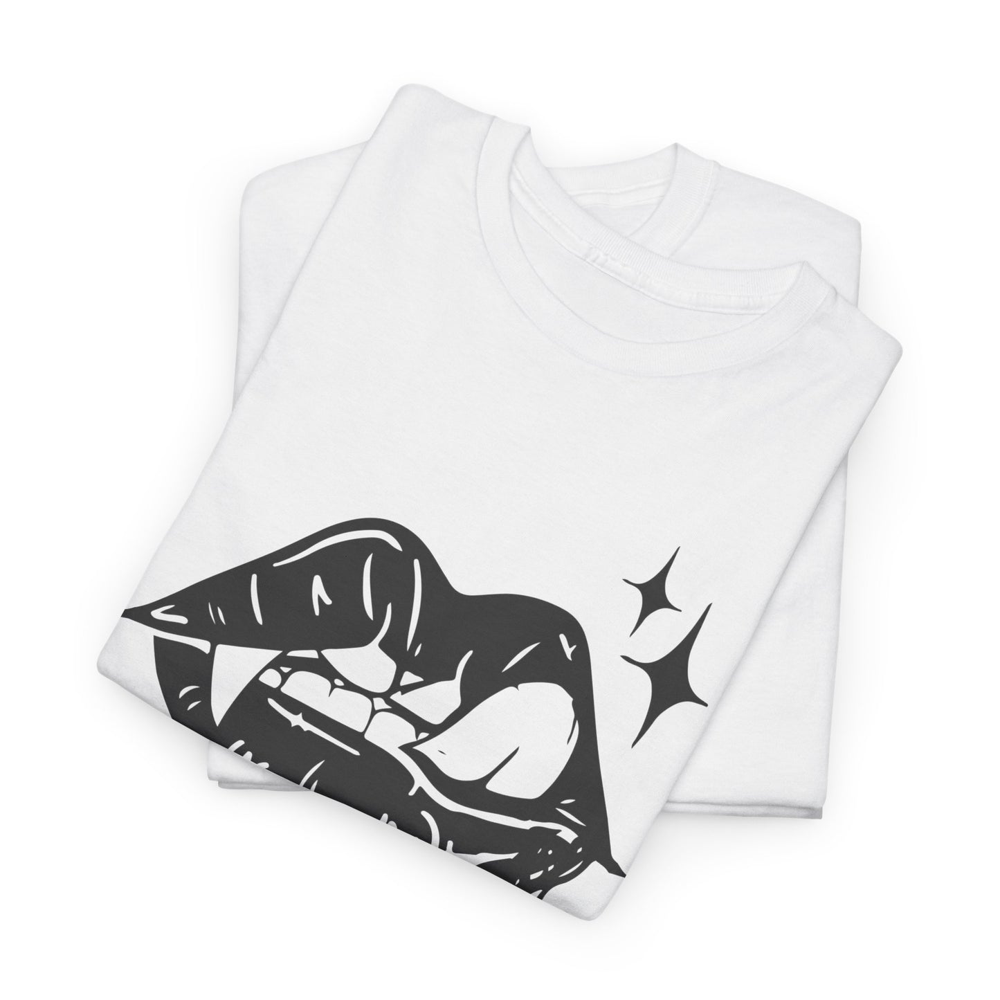 Vampire Sassy Lips Unisex Heavy Cotton Tee