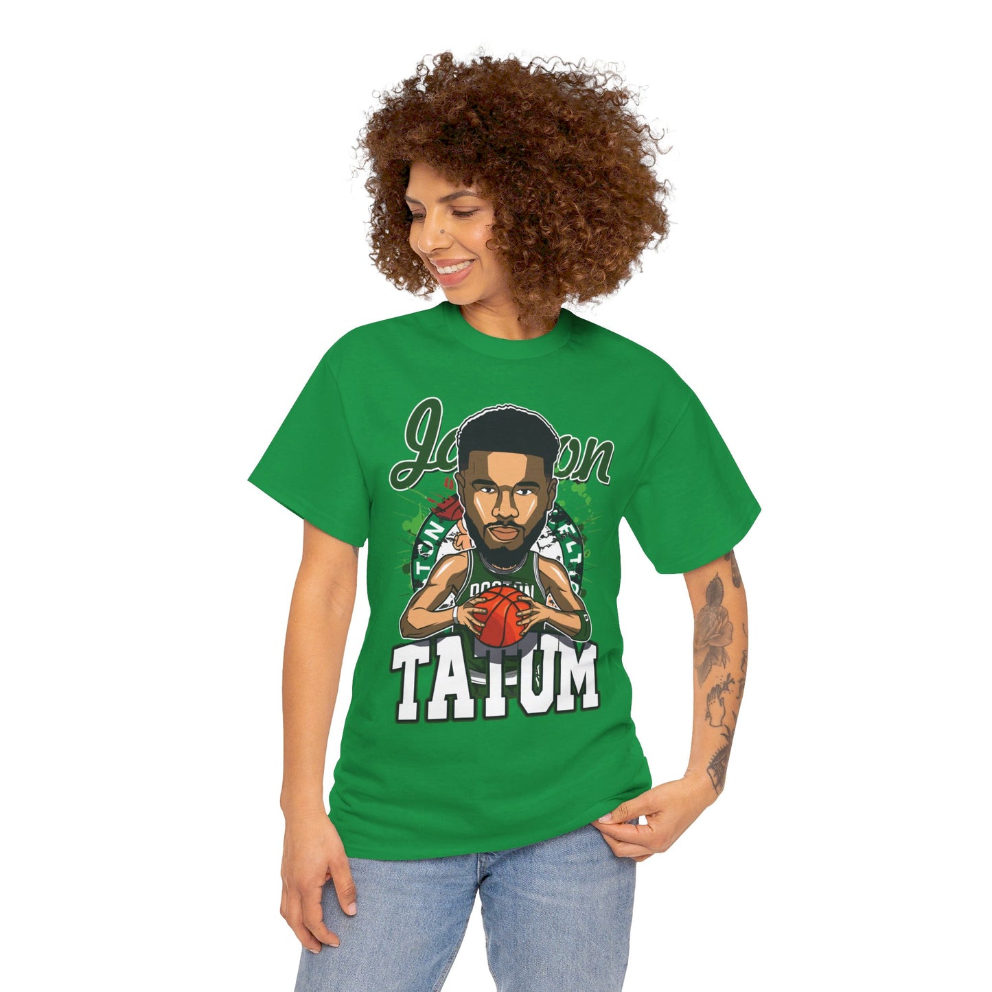 Jason Tatum Head Mural Unisex Heavy Cotton Tee