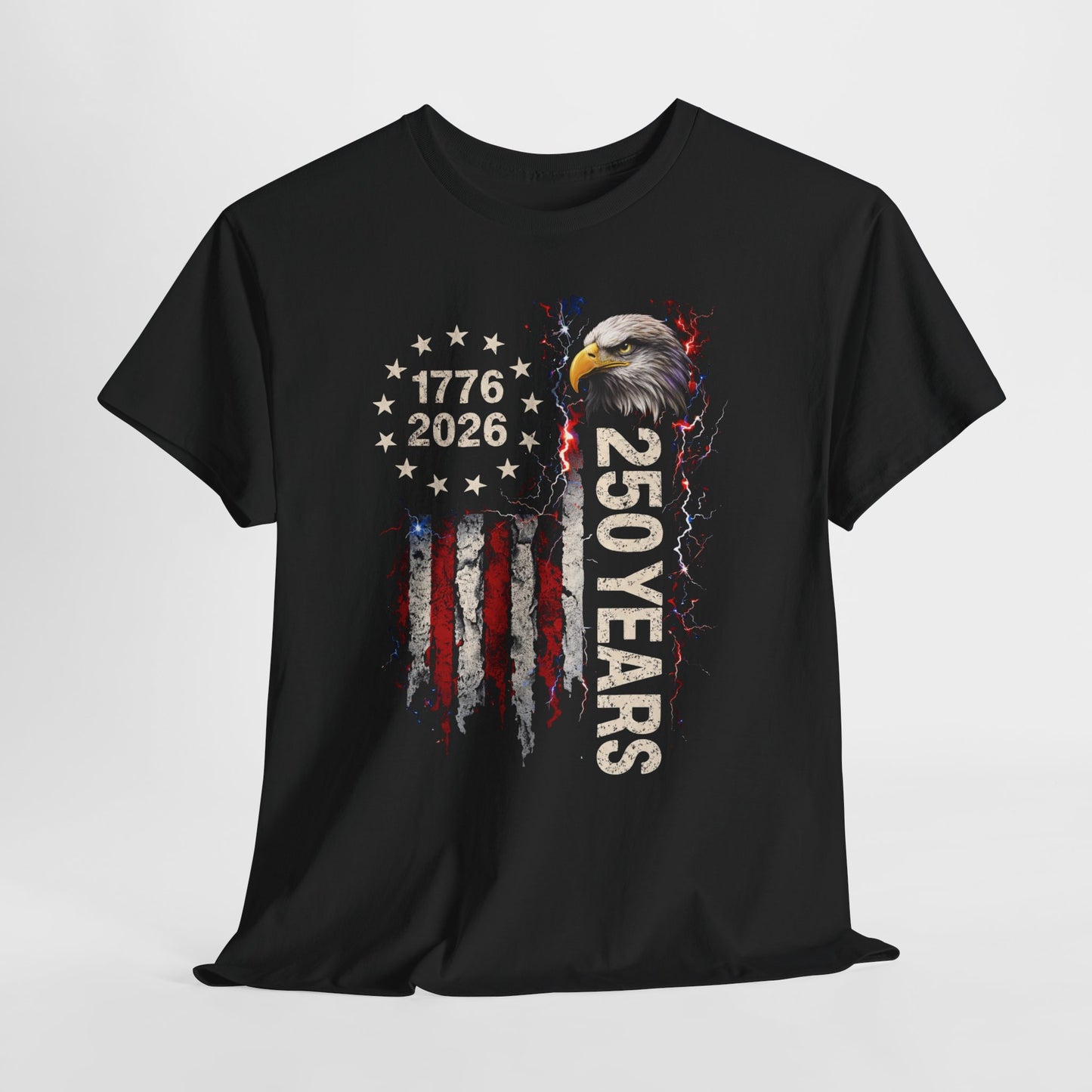 250 Years USA Flag Eagle T‑Shirt — 1776-2026 Patriotic Anniversary Tee