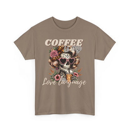 Coffee is My Love Language Unisex Heavy Cotton Tee