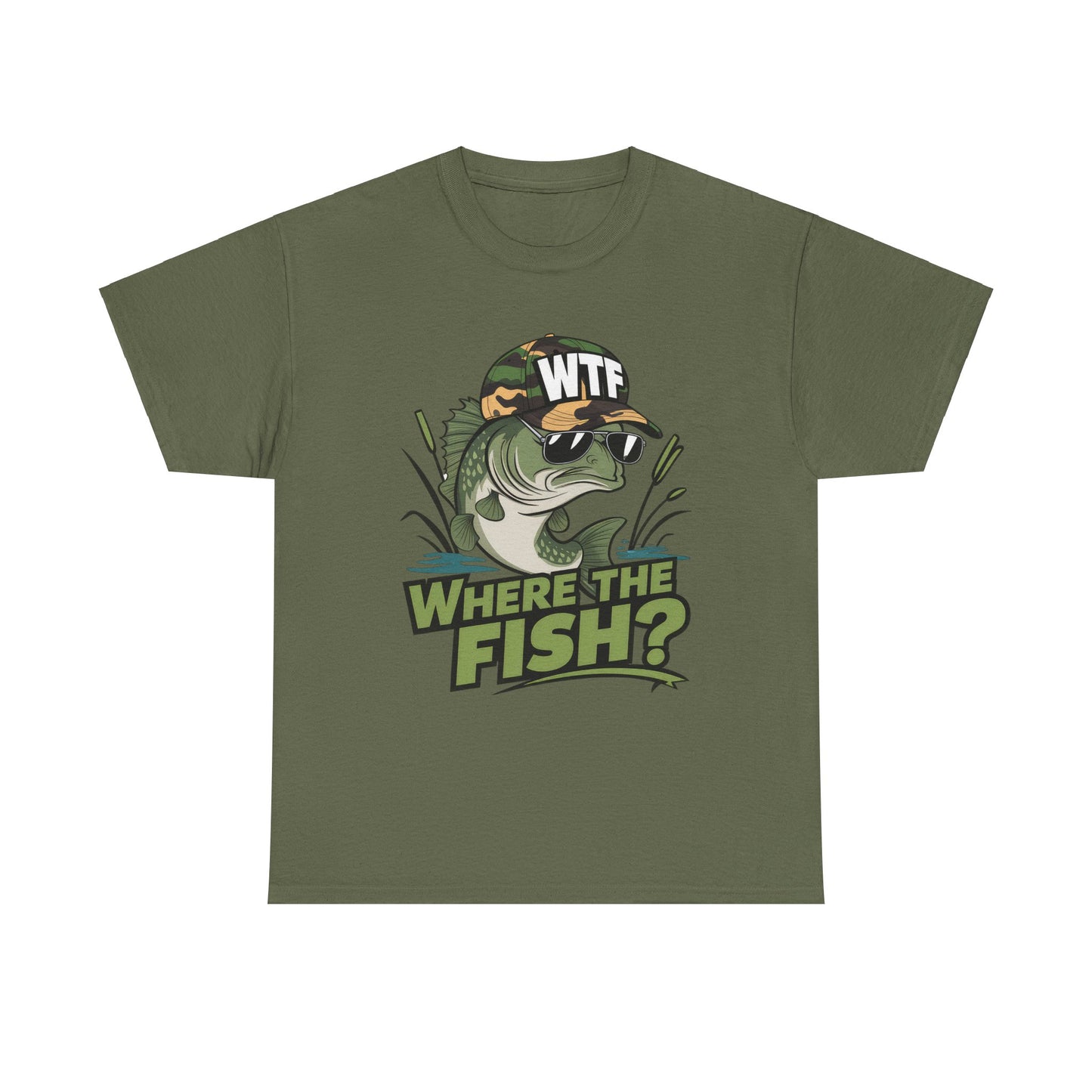 Where The Fish? Unisex Heavy Cotton Tee