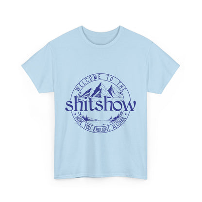 Welcome to the Shitshow Unisex Heavy Cotton Tee, Humor Tee, Funny Graphic Tee, Casual Wear, Gift for Friends, Birthday Tee, Everyday Comfort