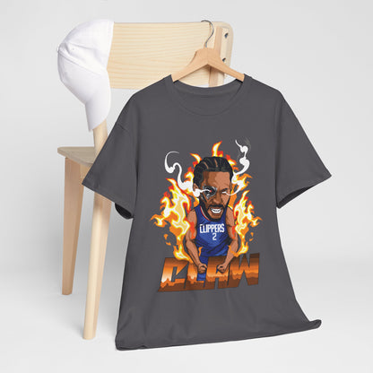 KLAW Graphic Player Portrait Shirt Basketball Flames Tee