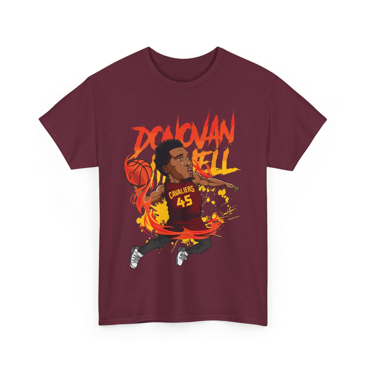 Donovan Mitchell Unisex Heavy Cotton Tee, Basketball Shirt, Sports Fan Apparel, Gift for Him, Athletic Wear, Game Day Outfit