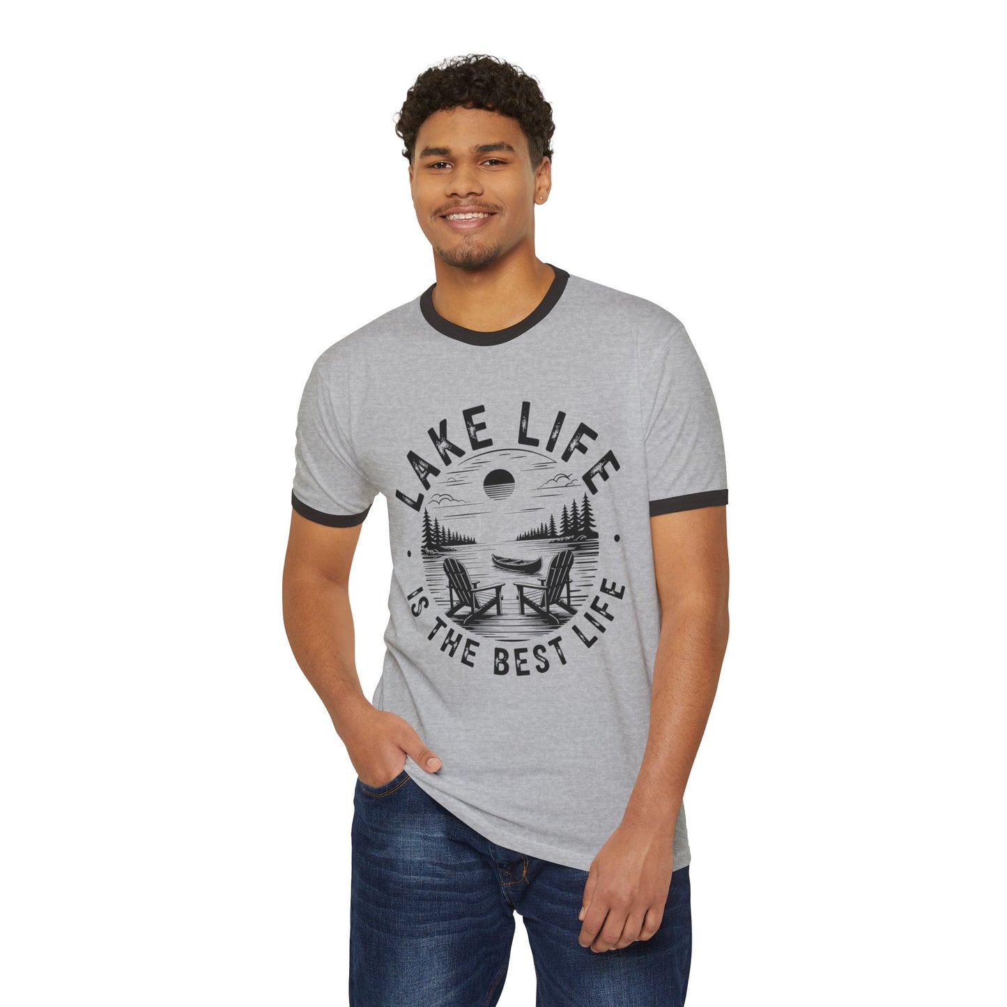 Lake Life T-Shirt — "Lake Life Is The Best Life" Retro Ringer Tee