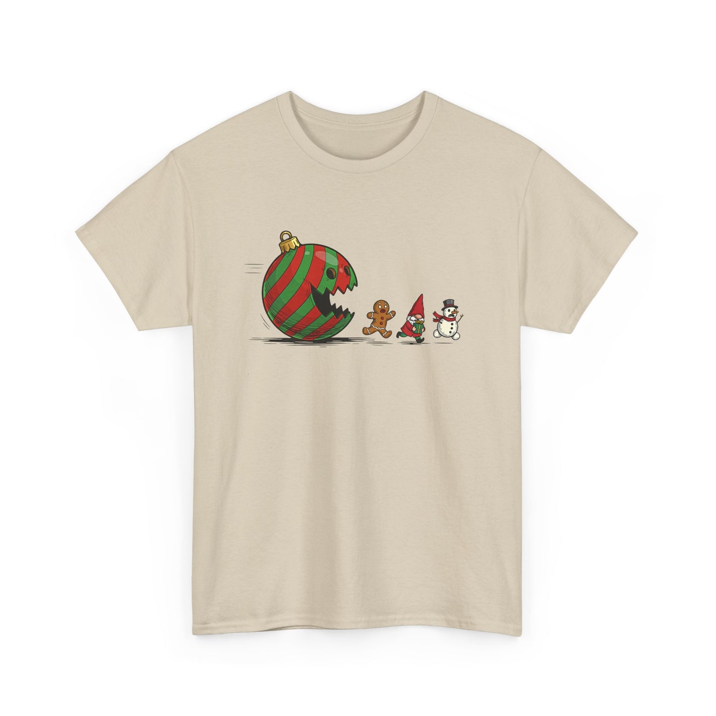 Christmas Pacman Cookie Crew T-Shirt