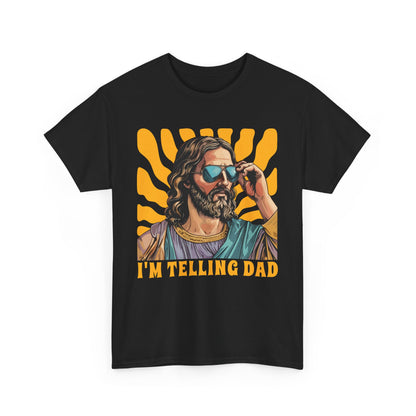 Jesus Dad Joke Unisex Heavy Cotton Tee, Funny T-Shirt for Dads, Gift for Father's Day, Dad Humor Shirt, Cool Graphic Tee