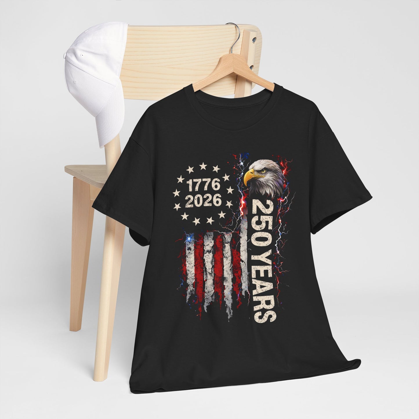 250 Years USA Flag Eagle T‑Shirt — 1776-2026 Patriotic Anniversary Tee