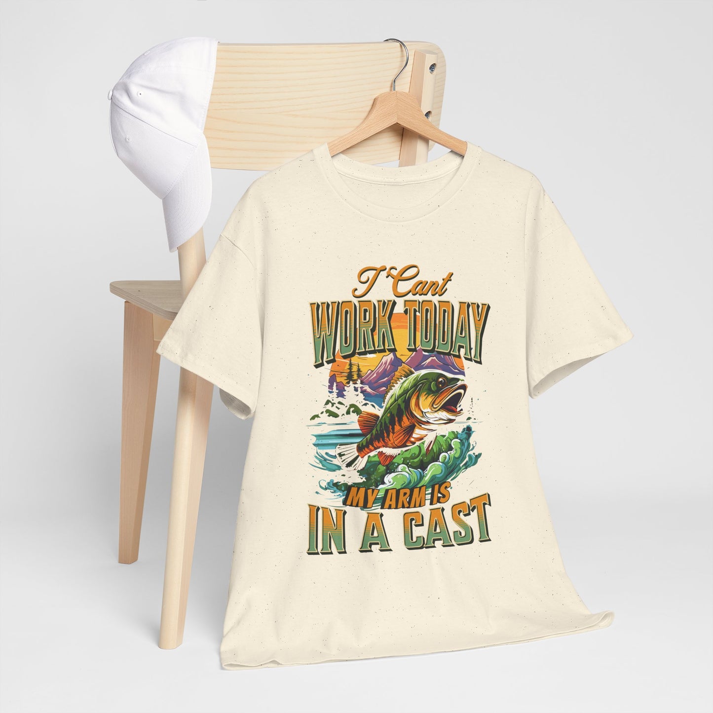 I Can't Work My Arm Is In A Cast Unisex Heavy Cotton Tee