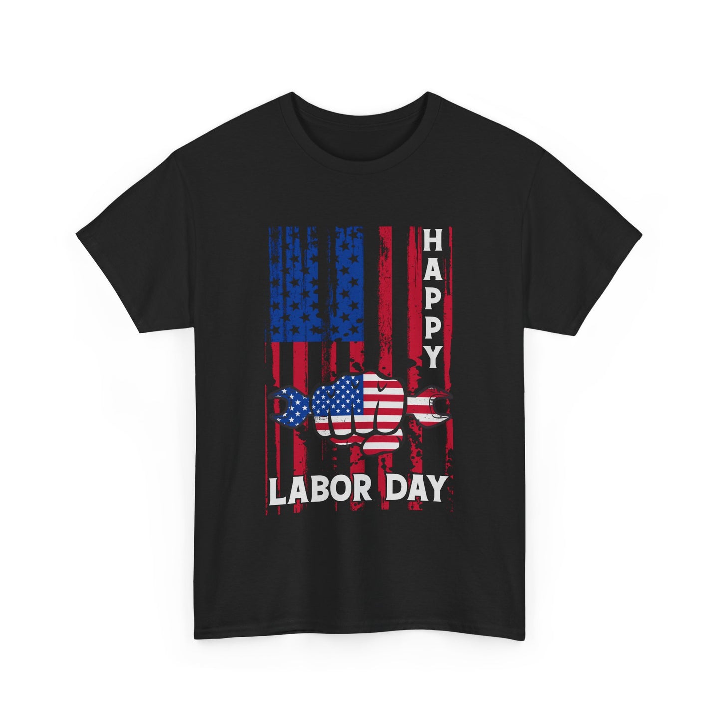 Happy Labor Day Graphic Tee, Patriotic T-Shirt, Unisex Heavy Cotton Tee, Holiday Apparel, Gift for Him/Her