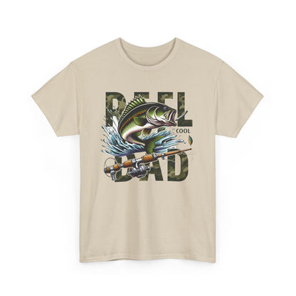 Fishing T‑Shirt — 'Reel Dad' Graphic Tee with Fish & Rod (Father's Day Gift)