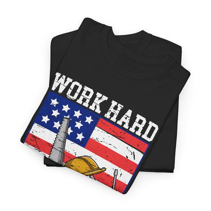 Work Hard Dream Big Shirt, Labor Day Inspirational Tee, Unisex Heavy Cotton T-Shirt, Gift for Dad, Construction Worker Gift