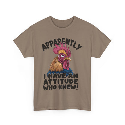 Apparently I Have An Attitude Who Knew! Unisex Heavy Cotton Tee