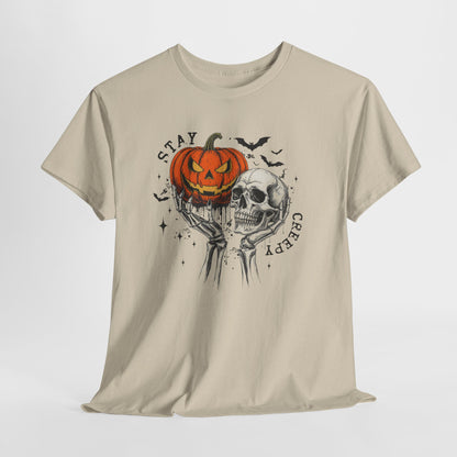 Stay Creepy Graphic, Halloween Themed Unisex Heavy Cotton Tee - spooky shirt for celebrations, fall fashion, Halloween parties, gift [...]
