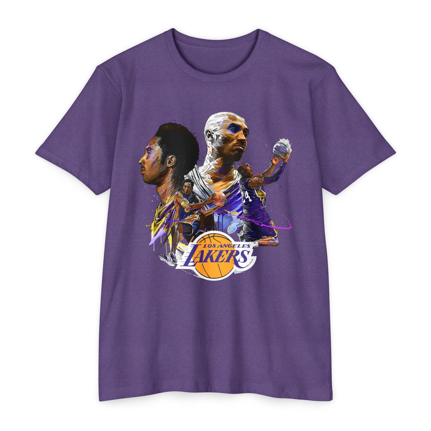 Kobe Bryant Triple Mural Unisex CVC Jersey T-shirt