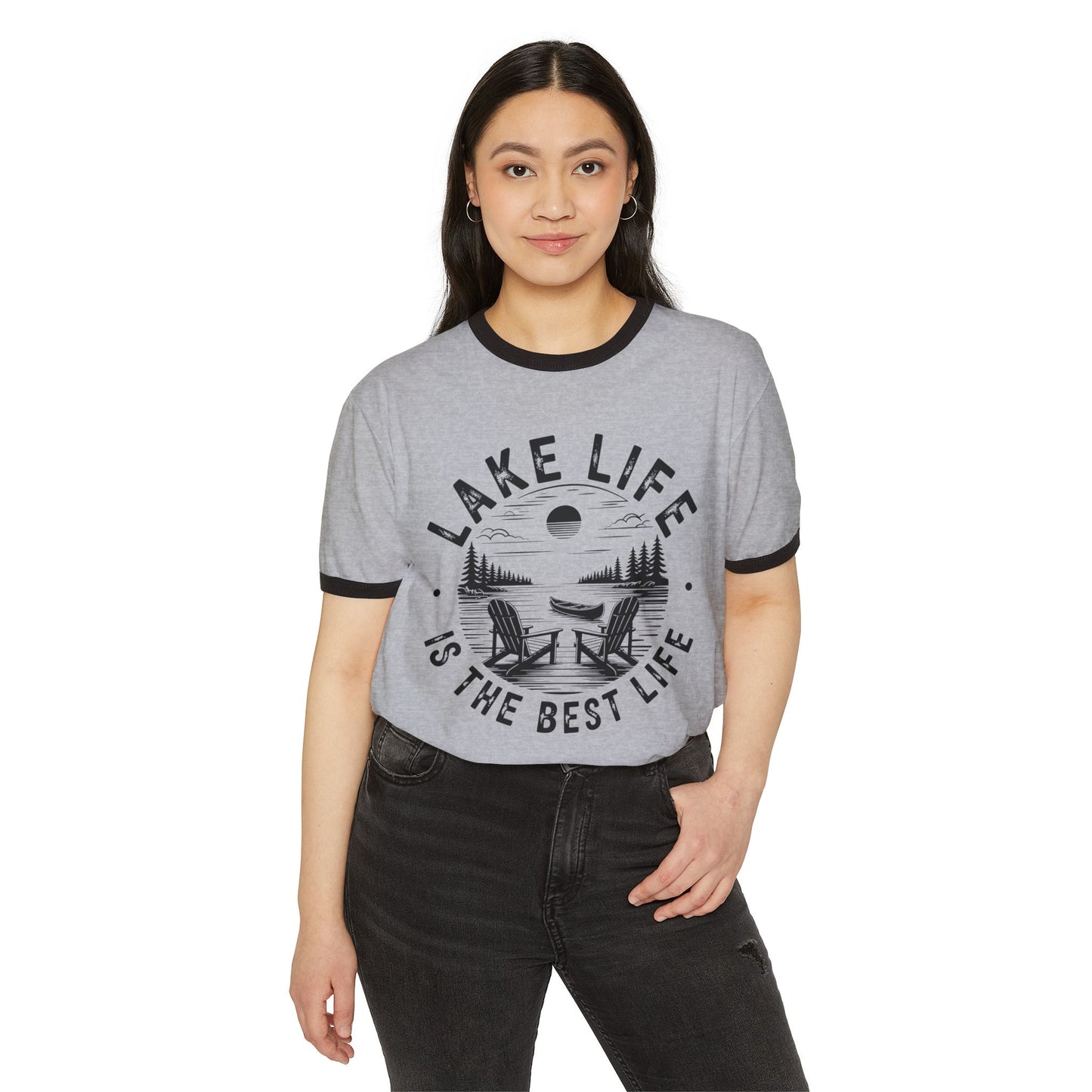 Lake Life T-Shirt — "Lake Life Is The Best Life" Retro Ringer Tee