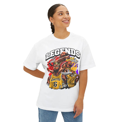 Legends Michael Jordan Kobe Bryant Lebron James Unisex Oversized Boxy Tee