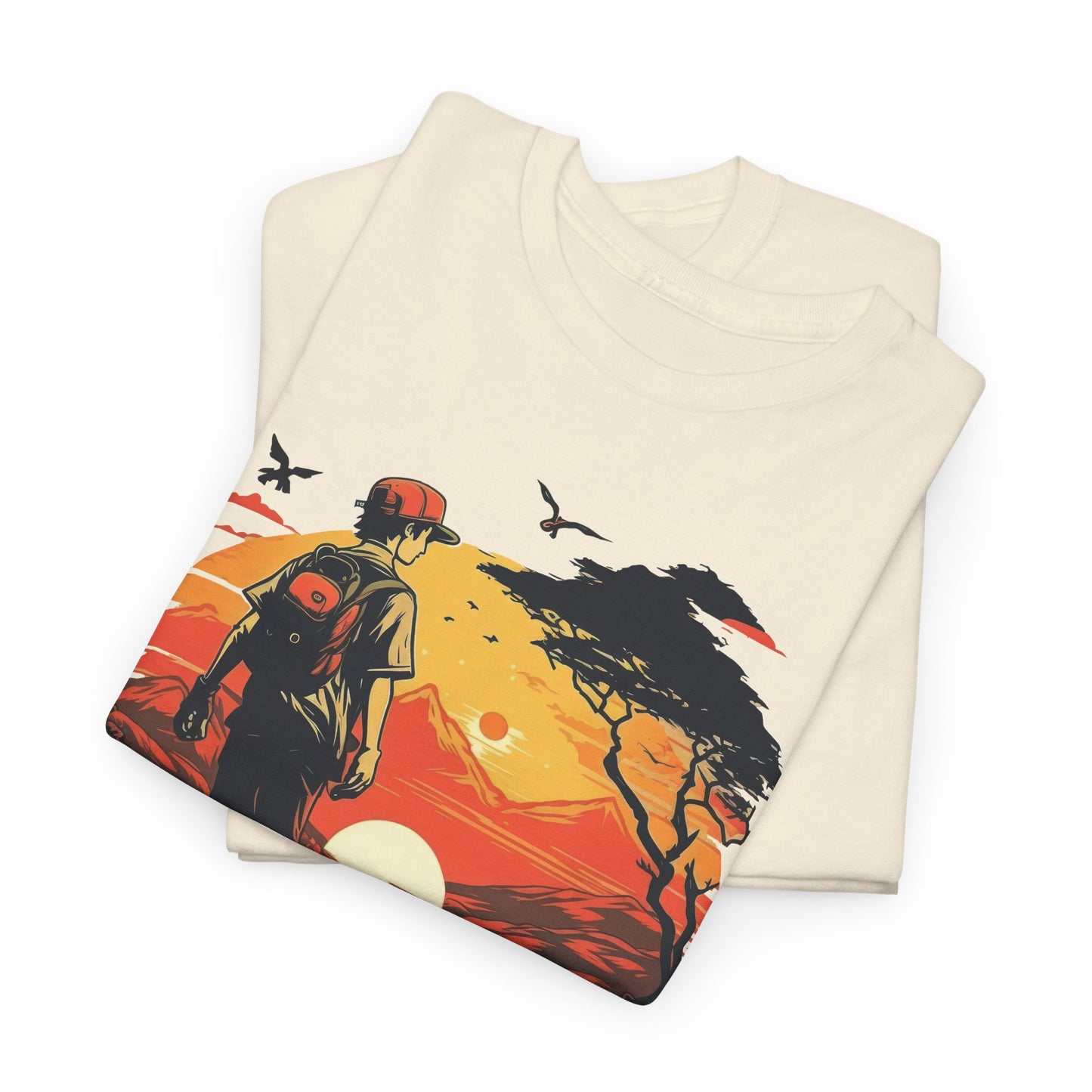 Sunset Hike Walk Unisex Heavy Cotton Tee