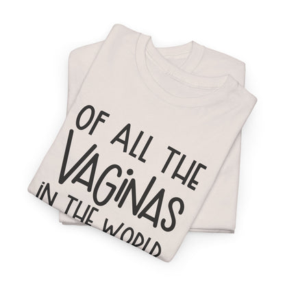 Of All the Vaginas in the World Funny Unisex Heavy Cotton Tee Humor Shirt