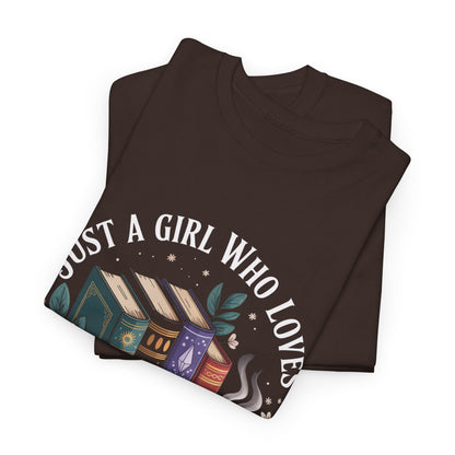Just a Girl Who Loves Books & Coffee Books & Coffee T‑Shirt Literary Tee