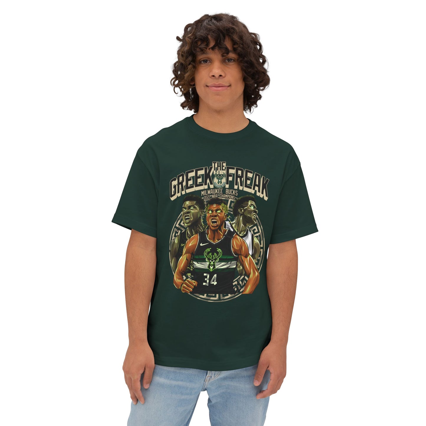 Giannis Antetokounmpo Greek Freak Unisex Oversized Boxy Tee