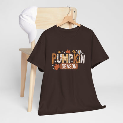 Pumpkin Season Unisex Heavy Cotton Tee | Fall Apparel, Halloween Outfit, Cozy Autumn Shirt, Gifts for Pumpkin Lovers, Seasonal Collection