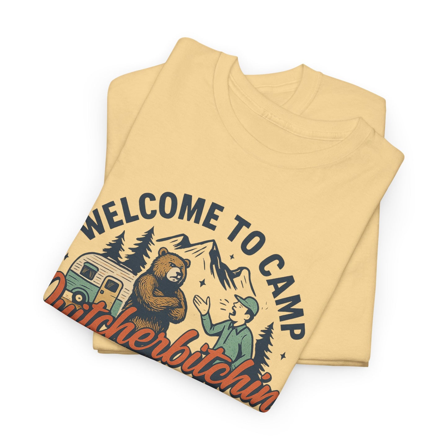 Welcome To Camp Vintage Camping Tee, Welcome to Camp Shirt, Happy Camper Gift, Outdoor Adventure Apparel, Unisex Heavy Cotton T-Shirt