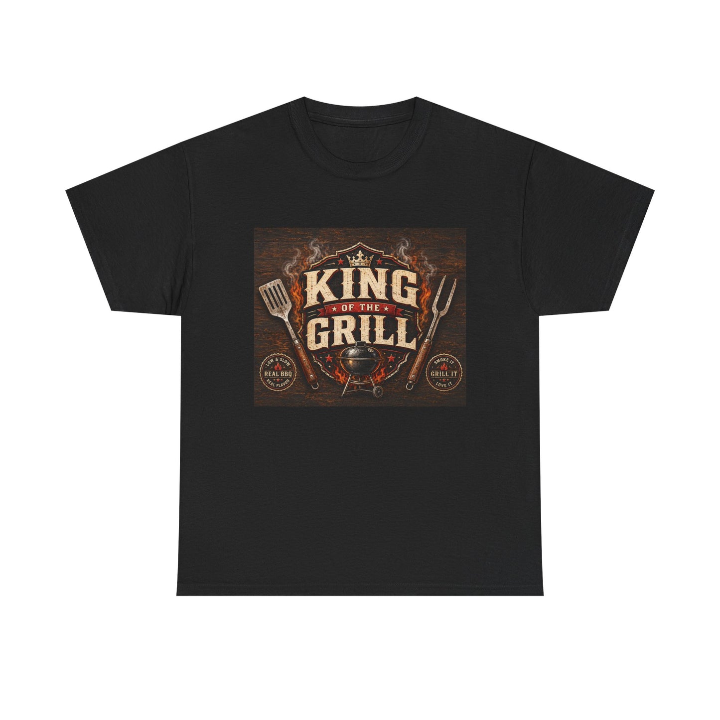 King of the Grill T-Shirt — BBQ Chef Grilling Apron Graphic Tee