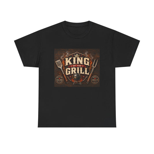 King of the Grill T-Shirt — BBQ Chef Grilling Apron Graphic Tee