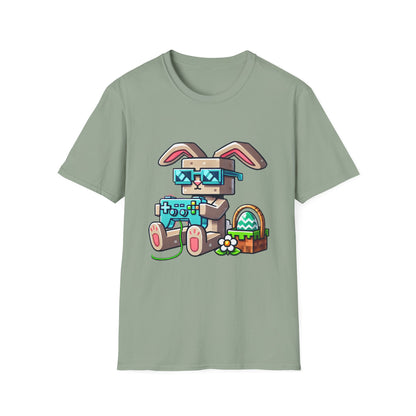 Cool MineCraft Gamer Bunny Unisex T-Shirt - Perfect for Easter and Video Game Lovers