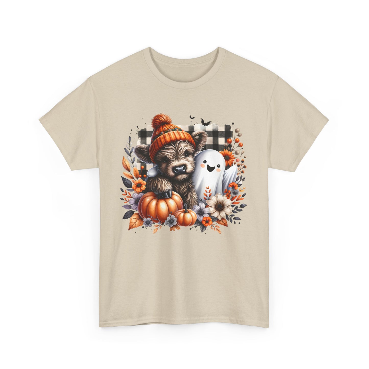 Fall Baby Cow Halloween Unisex Heavy Cotton Tee