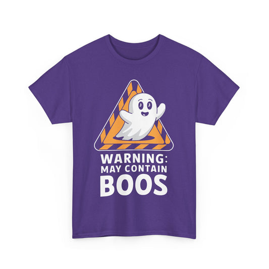 Warning May Contain Boos Unisex Heavy Cotton Tee