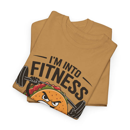 I'm Into Fitness Taco In My Mouth Unisex Heavy Cotton Tee - Perfect for Gym Lovers