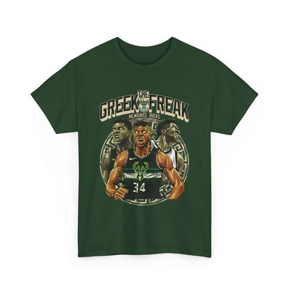 Greek Freak Unisex Heavy Cotton Tee - Perfect for Sports Fans, Casual Wear, Basketball Games, Gift for Him, Team Spirit