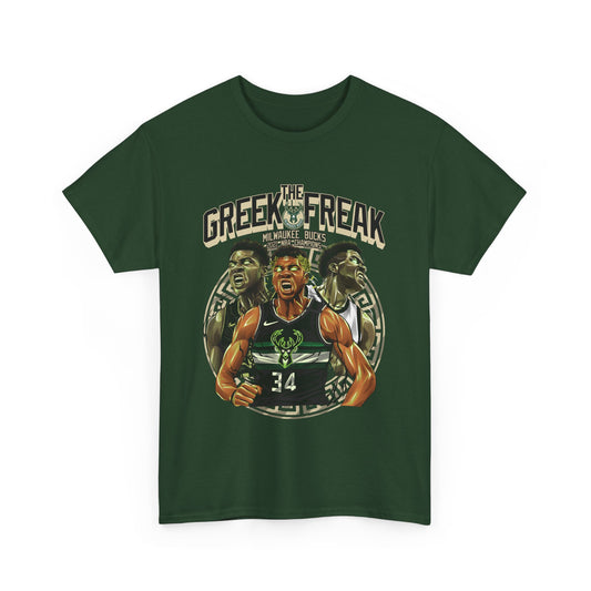 Greek Freak Unisex Heavy Cotton Tee - Perfect for Sports Fans, Casual Wear, Basketball Games, Gift for Him, Team Spirit