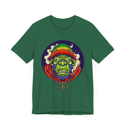 Gorilla Smoke Vibrant Graphic Tee with Cool Monster Design, Unisex Graphic T-Shirt, Edgy Streetwear, Bold Art Apparel, Unique Gift Idea